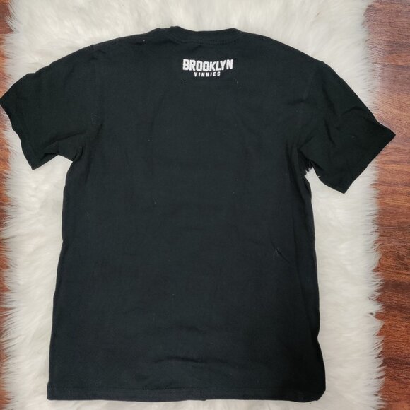 Brooklyn Vinnies Signature Blue Dog Graphic Print Short Sleeve Black Shirt Small - Picture 5 of 10